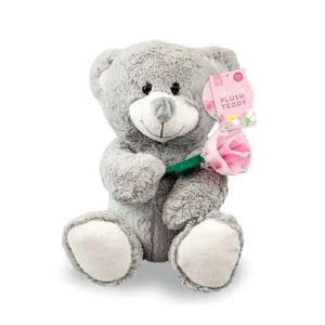 6 x Mother's Day Plush Bear With Rose 30cm