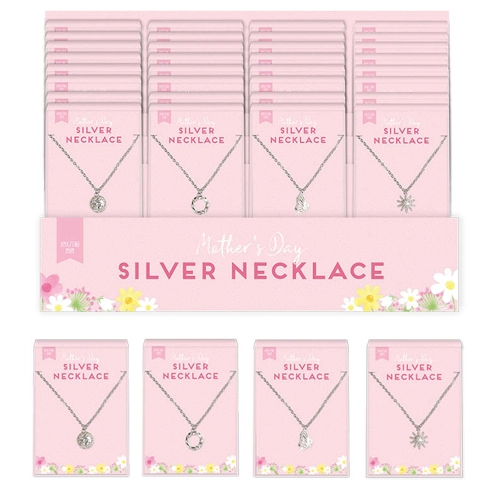 24 x Mother's Day Silver Necklace