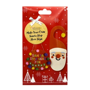 6 x Make Your Own Santa Stop Here Signs