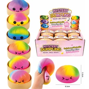12 x Mystery Rainbow Squishy Dumplings 8.5cm