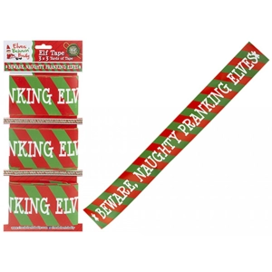 24 x Naughty Christmas Elf Printed Tape