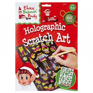 24 x Christmas Elf Holographic Scratch Art