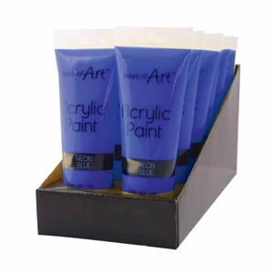 12 x Neon Blue Acrylic Paint 120ml