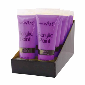 12 x Neon Purple Acrylic Paint 120ml