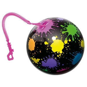 24 x Paint Splat Balls With Spiral Keychain
