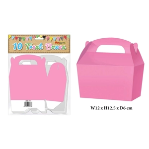 100 Neon Pink Treat Boxes