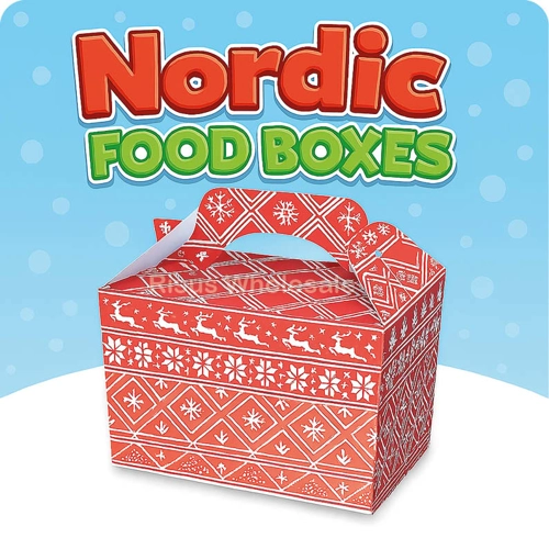 50 x Nordic Christmas Food & Party Boxes