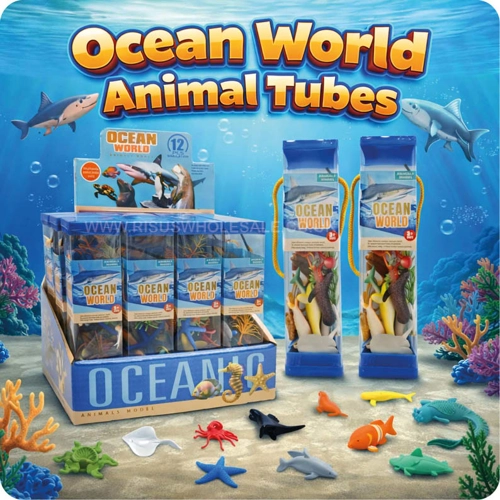 12 x Ocean World Animal Tubes