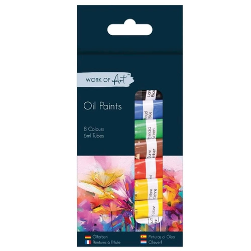 12 x Oil Paints 8 x 6ml Tubes