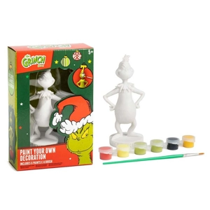 12 x Paint Your Own Grinch Christmas Figurines