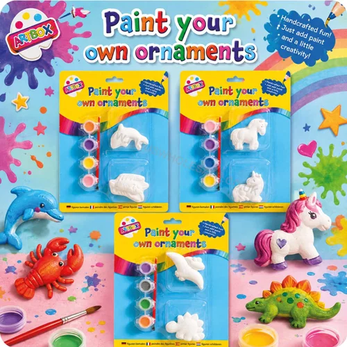 12 x Paint Your Own Plaster Figures
