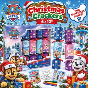 12 x Boxes Of 6 Paw Patrol Christmas Crackers