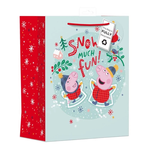 6 x Peppa Pig Christmas Gift Bags - LG