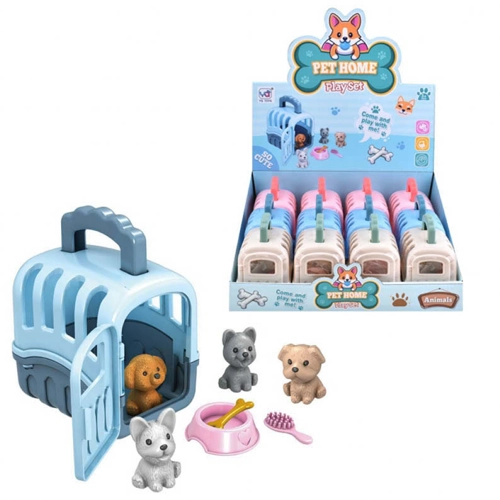 12 x Pet Puppy Carry Case Playsets