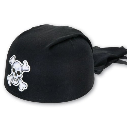 12 x Pirate Bandana Skull Caps 20cm adult