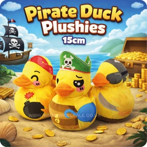 12 x Pirate Duck Plushies 15cm