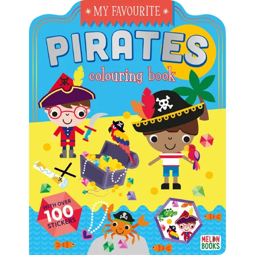 20 x Pirate Colouring & Sticker Books
