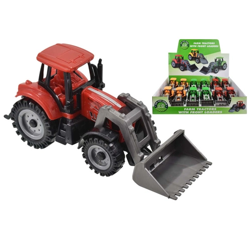 12 x Farm Tractors With Front Loaders 13cm