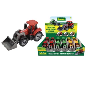 12 x Farm Tractors With Front Loaders 13cm