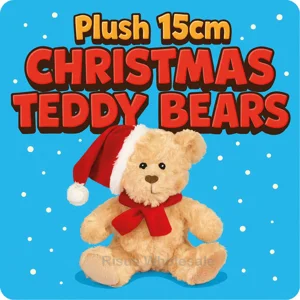 12 x Plush 15cm Christmas Bears