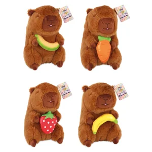 12 x Plush Capybaras With Fruit 17cm