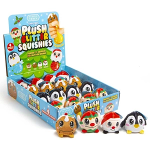 24 x Christmas Plush Glitter Squishies