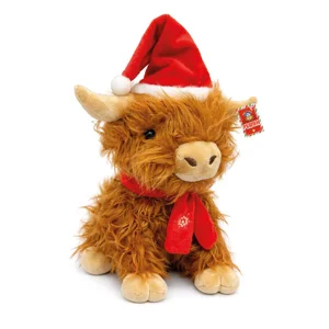 12 X Plush Christmas Highland Cows 17cm