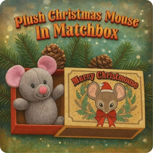 12 x Plush Christmas Mouse In Matchbox