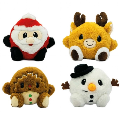 12 x Plush Christmas Roundies 12cm