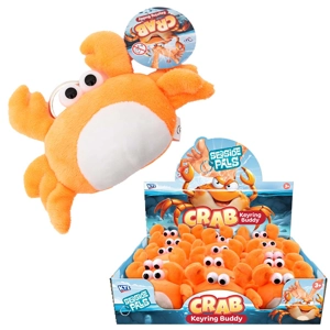 15 X Plush Crab Keyrings