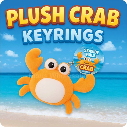 15 X Plush Crab Keyrings