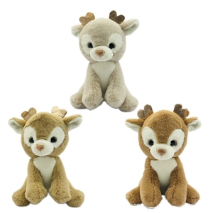 12 x Plush Cute Sitting Reindeer 14cm
