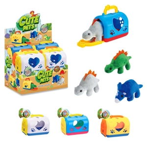 12 x Plush Dinosaur Pets In Carry Case