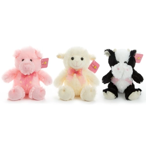 12 x Plush Farm Animals 25cm