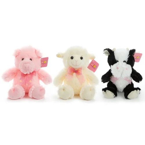 12 x Plush Farm Animals 25cm