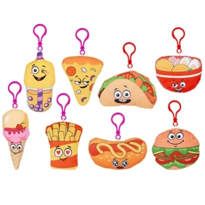 60 x Key Clip Plush Fast Food