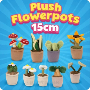 16 x Plush Flowerpots 16cm