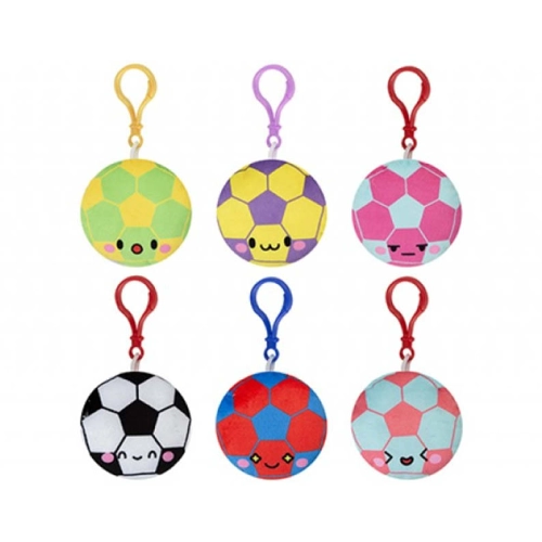 60 x Plush Football Keyclips