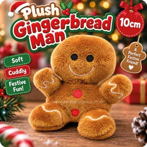 12 x Plush Mini Gingerbread Men 10cm