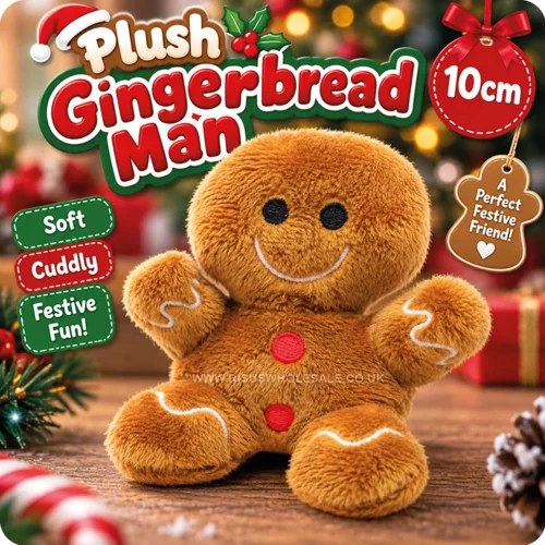 12 x Plush Mini Gingerbread Men 10cm