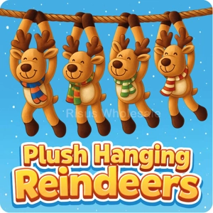12 x Plush Hanging Reindeers