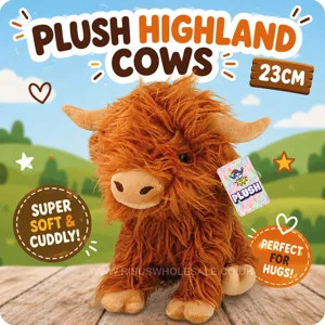 12 X Plush Highland Cows 23cm