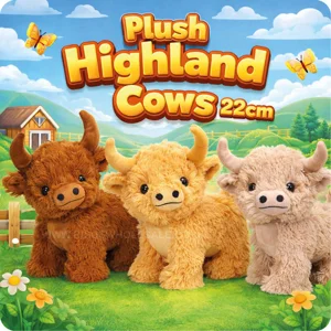 6 x Plush Highland Cows 22cm