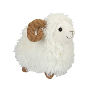 6 X Plush Sheep With Horns 18cm