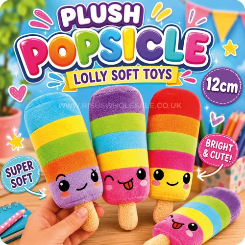 60 x Plush Popsicle Lolly Soft Toys 12cm
