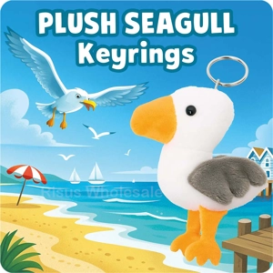 18 X Plush Seagull Keyrings