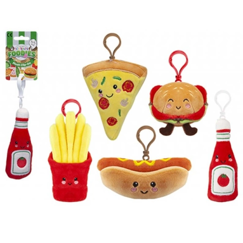 12 x Plush Softlings Fast Food Key Clips