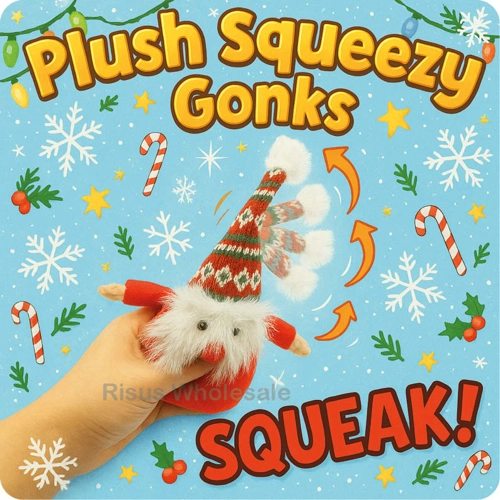 12 x Plush Squeeze Gonks 14cm