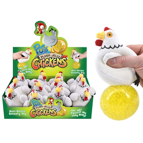12 x Plush Squishy Chicken Squeezers