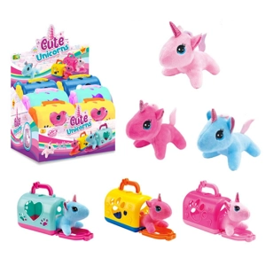 12 x Plush Unicorn Pets In Carry Case
